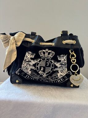 Rare Vintage Juicy Couture Black Scottie Daydreamer Bag